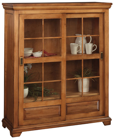 Abbie Bookcase with Sliding Glass Doors