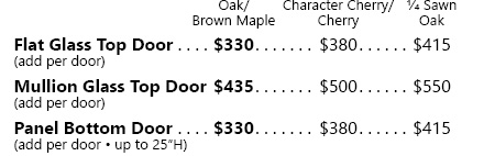 Avondale Bookcase Door Pricing