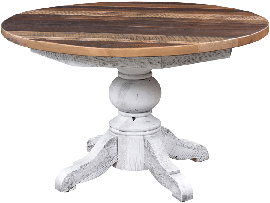 Branson Farmhouse Single Pedestal Table