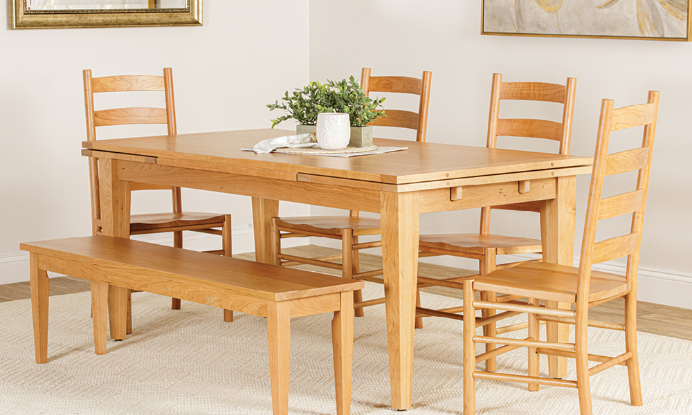 Redmond Dining Table, Shaker Chairs and Bench