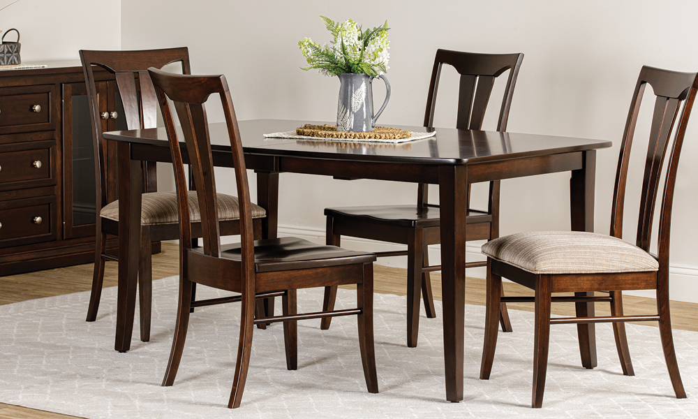 Southport Leg Dining Table #Q994, Revere Chairs