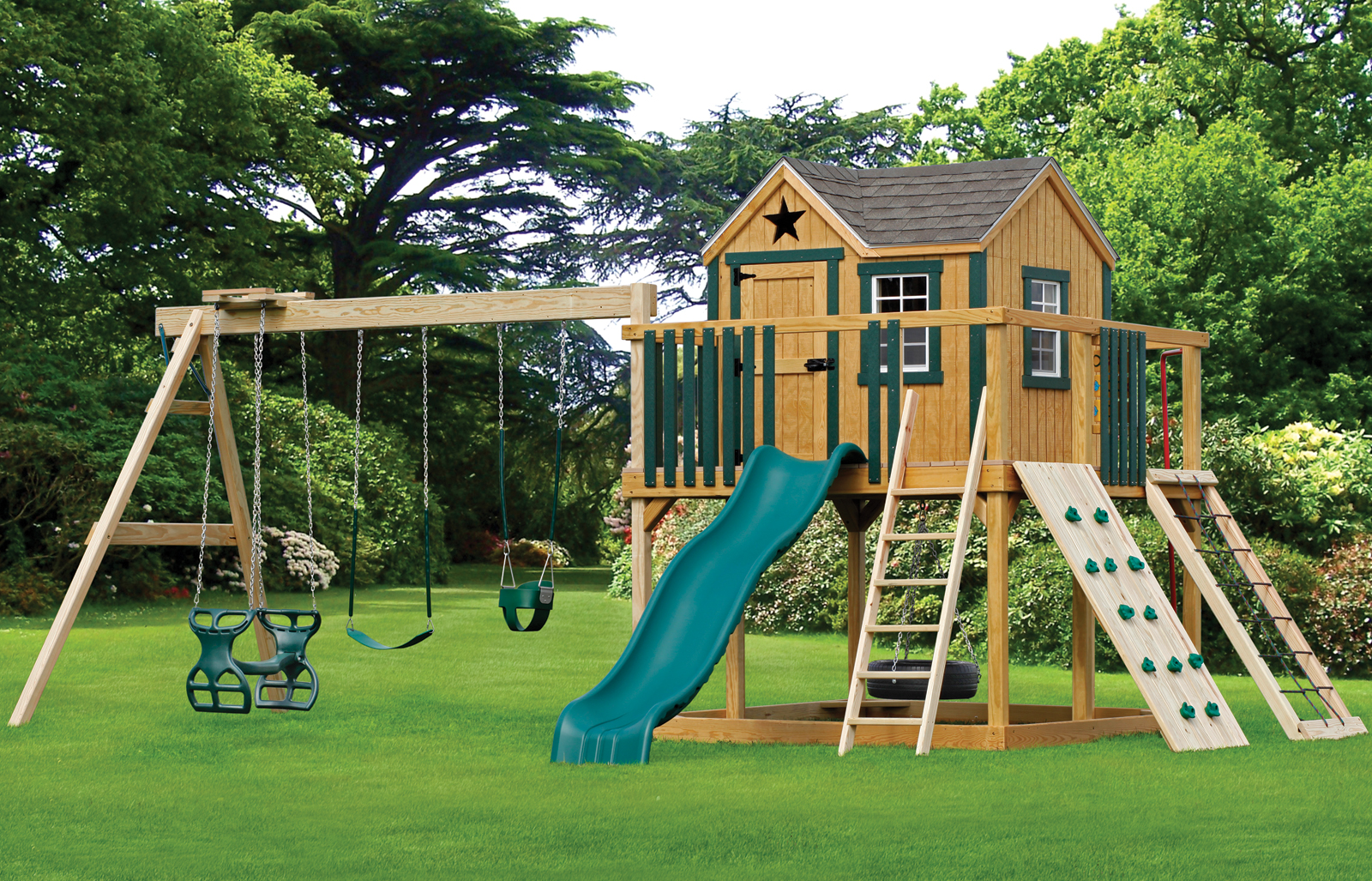 Expedition Pressure Treated 3-Position Swing Set