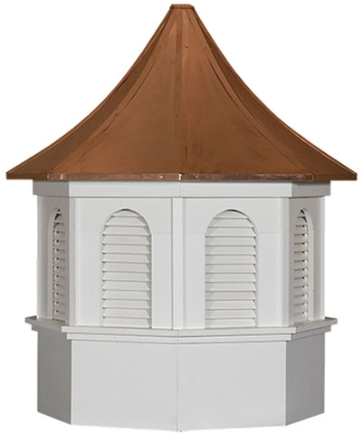 Hilton Octagon, Louvered Cupola w/ Concave Copper Roof