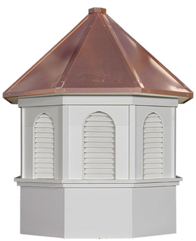 Hilton Octagon, Louvered Cupola w/ Straight Copper Roof