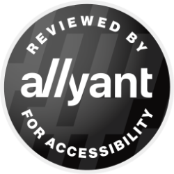 An Accessible360 badge sharing that we've partnered with an industry-leading ADA vendor who maintains our site is in good standing with accessibility.